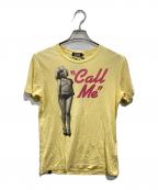Hysteric Glamourヒステリックグラマー）の古着「Call Me Print Tee」｜イエロー
