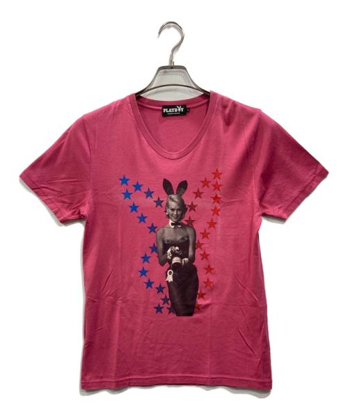 Hysteric Glamour（ヒステリックグラマー）Hysteric Glamour (ヒステリックグラマー) PLAY BOY (プレイボーイ) ガールフォトTシャツ ピンク サイズ:Ｓの古着・服飾アイテム