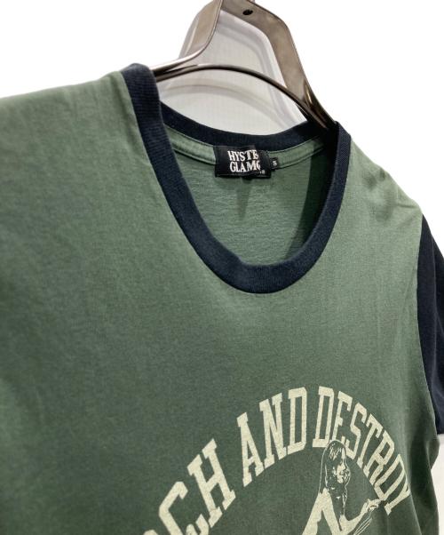 Hysteric Glamour（ヒステリックグラマー）Hysteric Glamour (ヒステリックグラマー) ガールプリントTシャツ グリーン サイズ:Ｓの古着・服飾アイテム