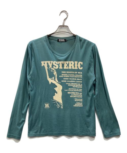 Hysteric Glamour（ヒステリックグラマー）Hysteric Glamour (ヒステリックグラマー) ガールプリントロングスリーブカットソー ブルー サイズ:Ｓの古着・服飾アイテム