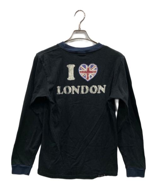 HG（エイチジー）HG (エイチジー) ガールプリントロングスリーブカットソー ブラック サイズ:Sの古着・服飾アイテム