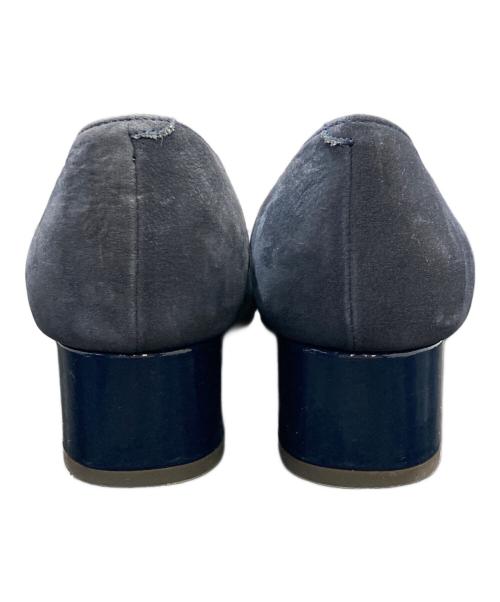 卑弥呼（ヒミコ）卑弥呼 (ヒミコ) スクエアトゥメタルプレートヒールパンプス ネイビー サイズ:23.5㎝の古着・服飾アイテム