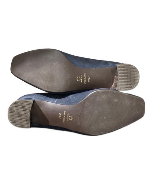 卑弥呼（ヒミコ）卑弥呼 (ヒミコ) スクエアトゥメタルプレートヒールパンプス ネイビー サイズ:23.5㎝の古着・服飾アイテム