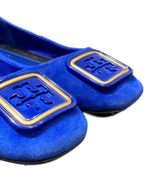 TORY BURCH（トリーバーチ）TORY BURCH (トリーバーチ) GEORGIA フラットパンプス ブルー サイズ:23.5㎝の古着・服飾アイテム