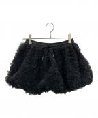 POPPYポピー）の古着「TULLE BALLOON MINI SKIRT」｜ブラック