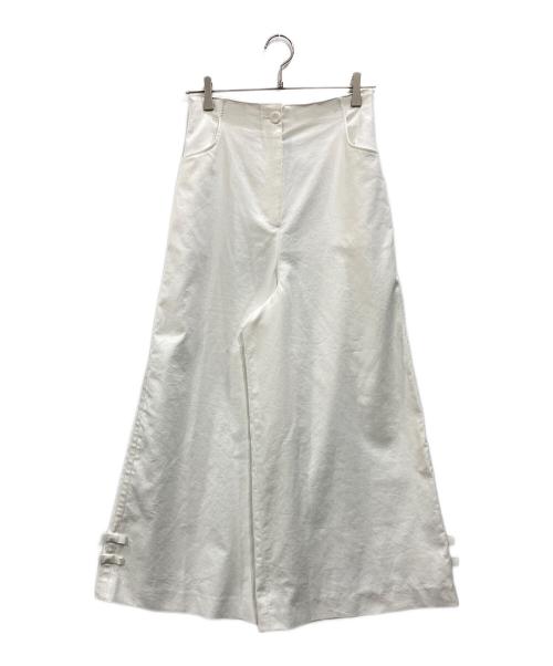 M'S GRACY（エムズグレイシー）M'S GRACY (エムズグレイシー) グログランテープパンツ ホワイト サイズ:38の古着・服飾アイテム