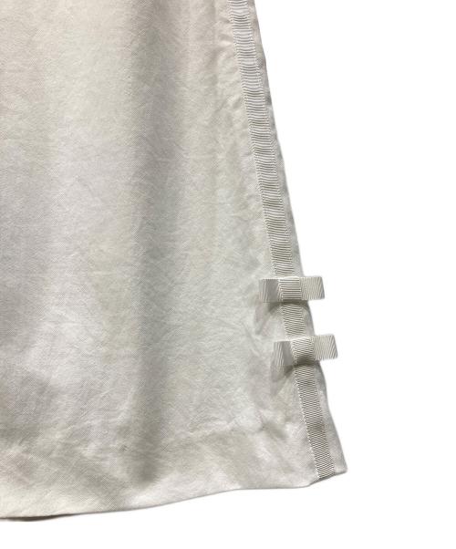 M'S GRACY（エムズグレイシー）M'S GRACY (エムズグレイシー) グログランテープパンツ ホワイト サイズ:38の古着・服飾アイテム