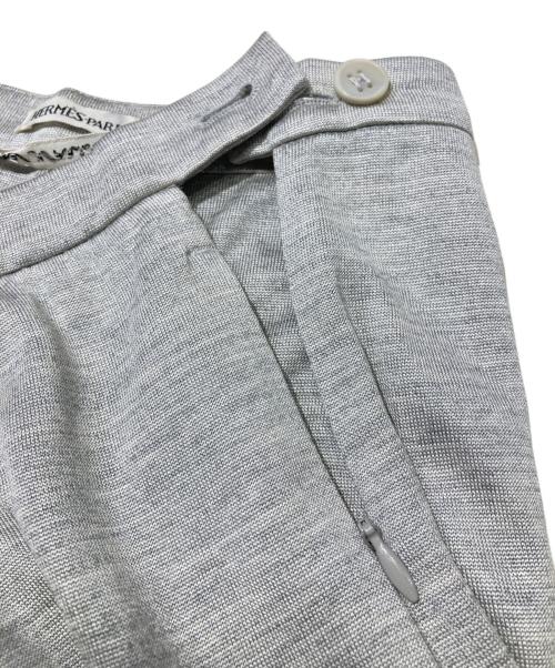 HERMES（エルメス）HERMES (エルメス) シルクワイドパンツ グレー サイズ:38の古着・服飾アイテム