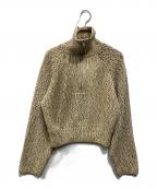 Sea Room lynnシールームリン）の古着「ネップミックスラグランZIPプルオーバー」｜イエロー