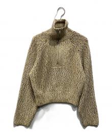 Sea Room lynn（シールームリン）の古着「ネップミックスラグランZIPプルオーバー」｜イエロー