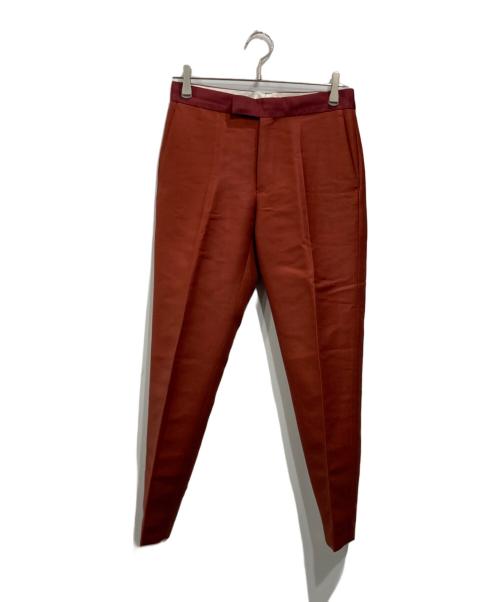 DRAWER（ドゥロワー）Drawer (ドゥロワー) ウールレーヨンプレスパンツ ブラウン サイズ:36の古着・服飾アイテム