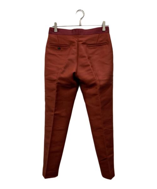 DRAWER（ドゥロワー）Drawer (ドゥロワー) ウールレーヨンプレスパンツ ブラウン サイズ:36の古着・服飾アイテム