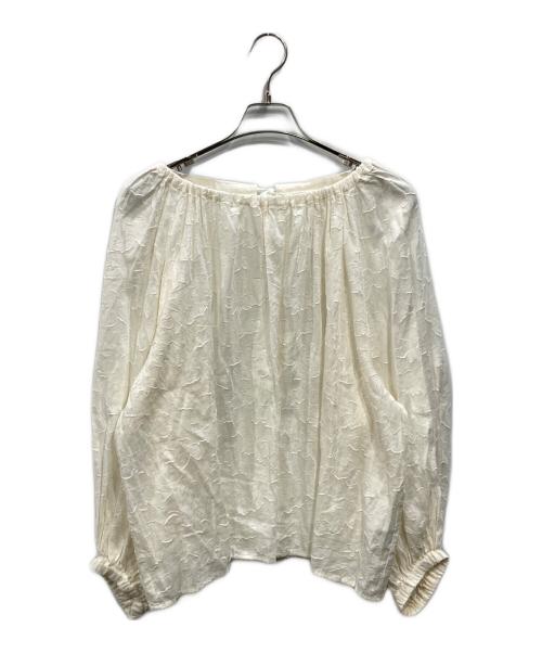 SLOW 23区（スロー23ク）SLOW 23区 (スロー23ク) コットンジャカード ブラウス ホワイト サイズ:46の古着・服飾アイテム