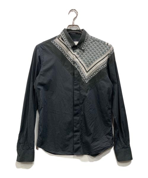 yoshio kubo（ヨシオクボ）yoshio kubo (ヨシオクボ) バンダナシャツ ブラック サイズ:2の古着・服飾アイテム