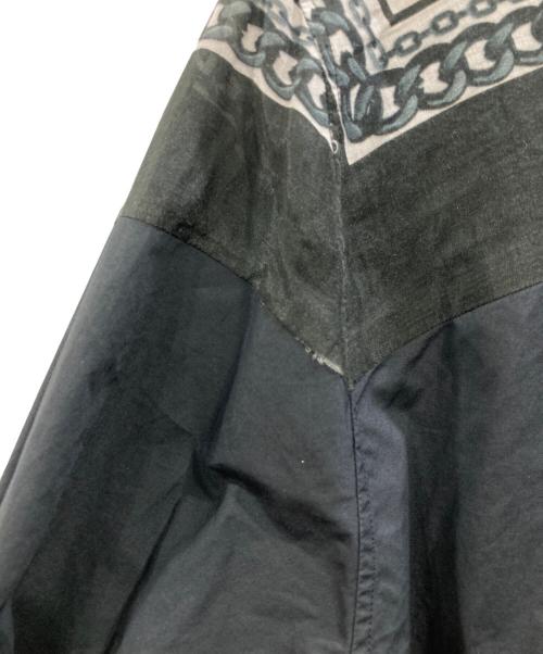 yoshio kubo（ヨシオクボ）yoshio kubo (ヨシオクボ) バンダナシャツ ブラック サイズ:2の古着・服飾アイテム