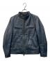 Haruf（ハルフ）の古着「シングルライダースジャケット」｜ネイビー