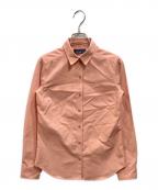 FRED PERRYフレッドペリー）の古着「ロゴ刺繍シャツ」｜ピンク