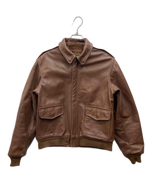 INSIGNIA LEATHER（インシグニアレザー）INSIGNIA LEATHER (インシグニアレザー) A-2フライトジャケット ブラウン サイズ:40の古着・服飾アイテム