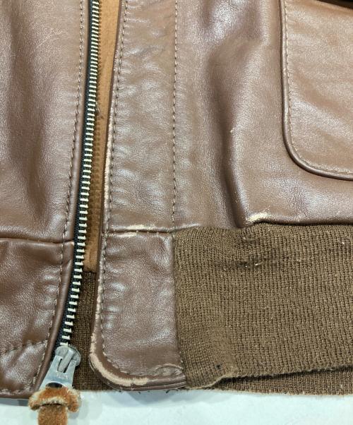 INSIGNIA LEATHER（インシグニアレザー）INSIGNIA LEATHER (インシグニアレザー) A-2フライトジャケット ブラウン サイズ:40の古着・服飾アイテム