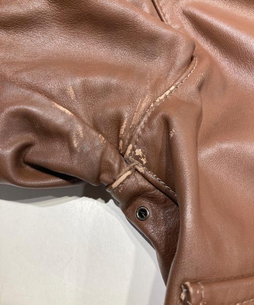 INSIGNIA LEATHER（インシグニアレザー）INSIGNIA LEATHER (インシグニアレザー) A-2フライトジャケット ブラウン サイズ:40の古着・服飾アイテム