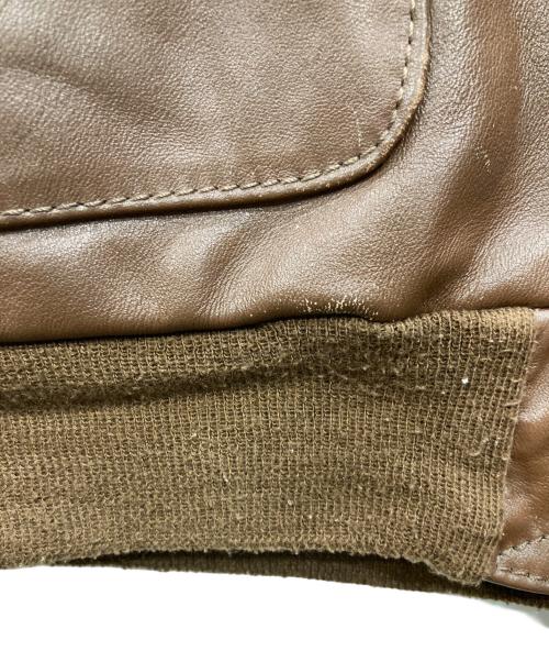 INSIGNIA LEATHER（インシグニアレザー）INSIGNIA LEATHER (インシグニアレザー) A-2フライトジャケット ブラウン サイズ:40の古着・服飾アイテム