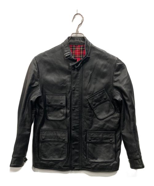 舶来堂（ハクライドウ）舶来堂 (ハクライドウ) レザーフィールドコート ブラック サイズ:Sの古着・服飾アイテム