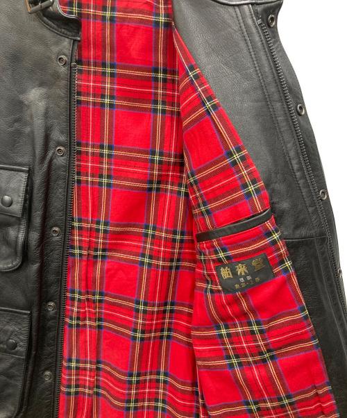 舶来堂（ハクライドウ）舶来堂 (ハクライドウ) レザーフィールドコート ブラック サイズ:Sの古着・服飾アイテム