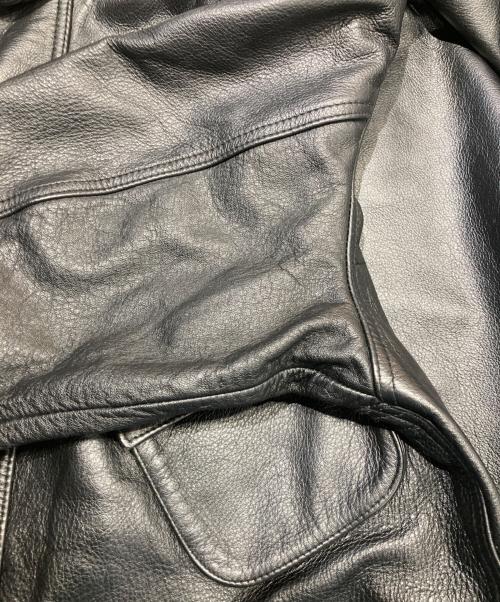 舶来堂（ハクライドウ）舶来堂 (ハクライドウ) レザーフィールドコート ブラック サイズ:Sの古着・服飾アイテム