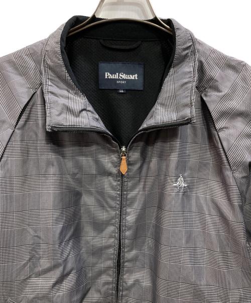 Paul Stuart（ポールスチュアート）Paul Stuart (ポールスチュアート) グレンチェックジップジャケット グレー サイズ:LLの古着・服飾アイテム