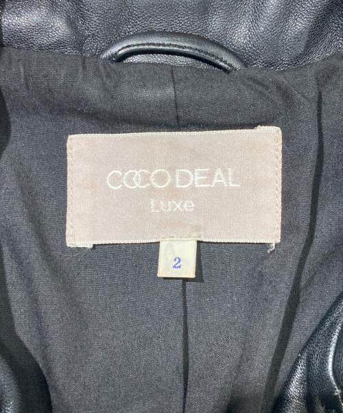 COCODEAL（ココディール）COCODEAL (ココディール) ダブルライダースジャケット ブラック サイズ:2の古着・服飾アイテム