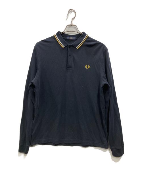 FRED PERRY（フレッドペリー）FRED PERRY (フレッドペリー) 長袖ポロシャツ ネイビー サイズ:Lの古着・服飾アイテム