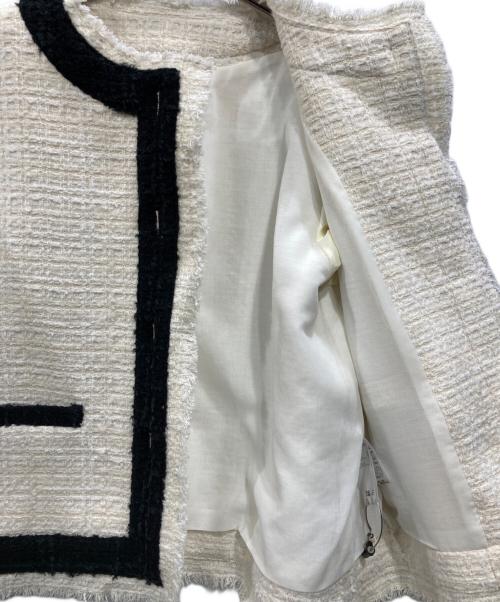 Whim Gazette（ウィムガゼット）Whim Gazette (ウィムガゼット) ツイードジャケット アイボリー サイズ:Fの古着・服飾アイテム