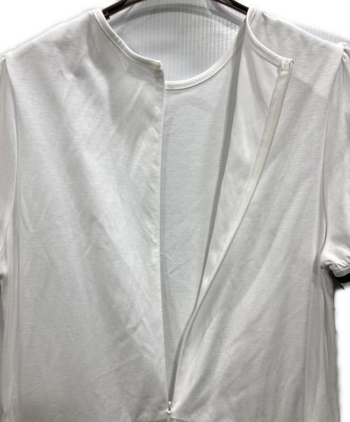 BORDERS at BALCONY（ボーダーズアットバルコニー）BORDERS AT BALCONY (ボーダーズアットバルコニー) ティアードドレス ワンピース ホワイト サイズ:38の古着・服飾アイテム