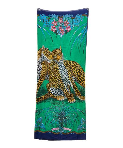 HERMES（エルメス）HERMES (エルメス) パレオ グリーン×ネイビーの古着・服飾アイテム