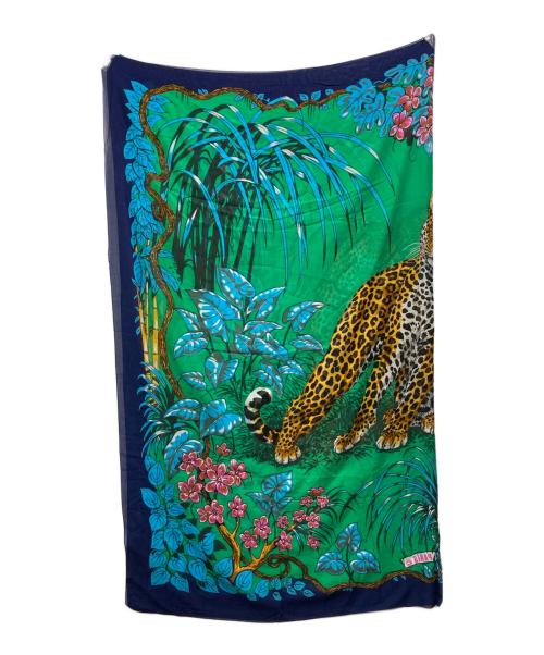 HERMES（エルメス）HERMES (エルメス) パレオ グリーン×ネイビーの古着・服飾アイテム