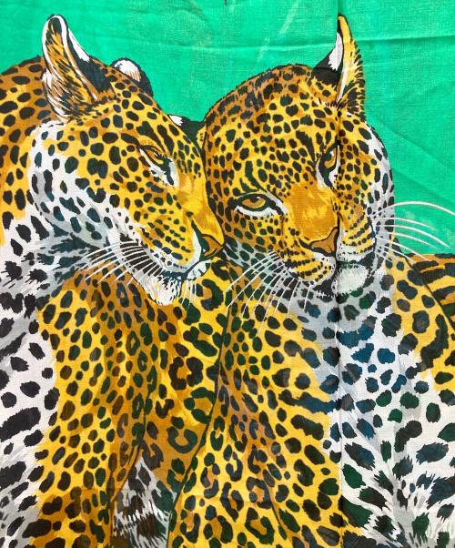 HERMES（エルメス）HERMES (エルメス) パレオ グリーン×ネイビーの古着・服飾アイテム