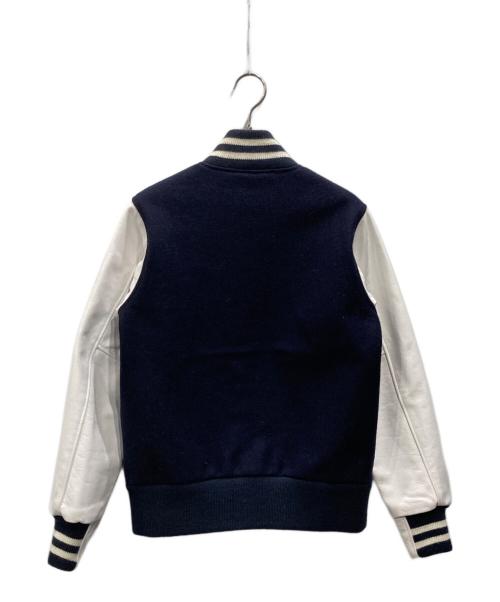 GB sport（ゴールデンベアスポーツ）GB SPORT (ゴールデンベアスポーツ) SHIPS (シップス) 別注レザースリーブスタジャン ネイビー サイズ:Mの古着・服飾アイテム