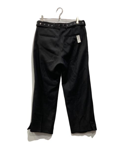 H&M（エイチアンドエム）H&M (エイチアンドエム) rokh (ロク) ウールブレンド ベルテッドパンツ ブラック サイズ:50の古着・服飾アイテム