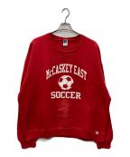 RUSSELL ATHLETICラッセルアスレチック）の古着「前V クルーネックスウェット」｜レッド