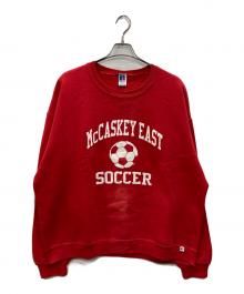 RUSSELL ATHLETIC（ラッセルアスレチック）の古着「前V クルーネックスウェット」｜レッド