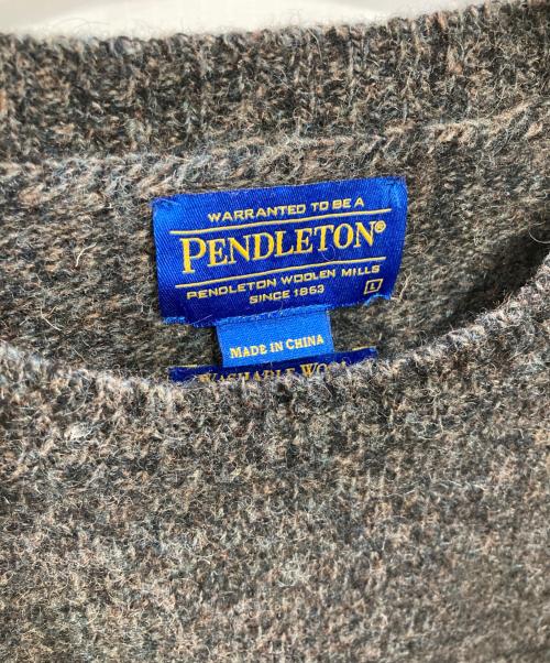 PENDLETON（ペンドルトン）PENDLETON (ペンドルトン) クルーネックニット グレー サイズ:Lの古着・服飾アイテム