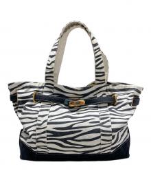 SITA PARANTICA×journal standard L'essage（シータパランティカ×ジャーナルスタンダード レサージュ）の古着「別注 ZEBRA TOTE M」｜ブラック×ホワイト