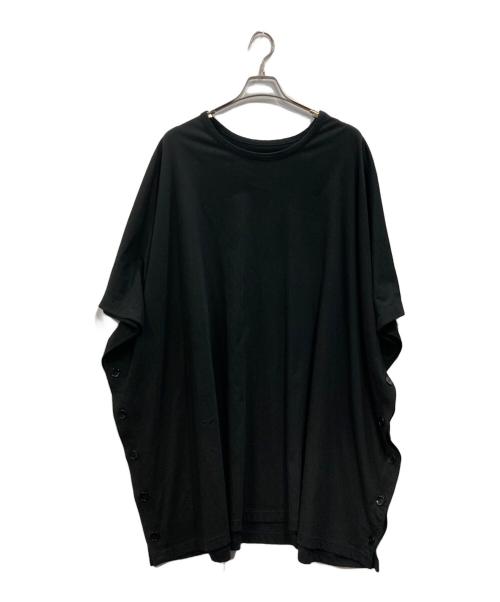 GROUND Y（グラウンドワイ）GROUND Y (グラウンドワイ) Cotton Jersey Big Poncho Cut Sew ブラック サイズ:3の古着・服飾アイテム