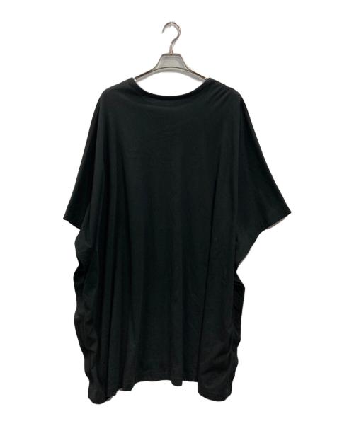 GROUND Y（グラウンドワイ）GROUND Y (グラウンドワイ) Cotton Jersey Big Poncho Cut Sew ブラック サイズ:3の古着・服飾アイテム