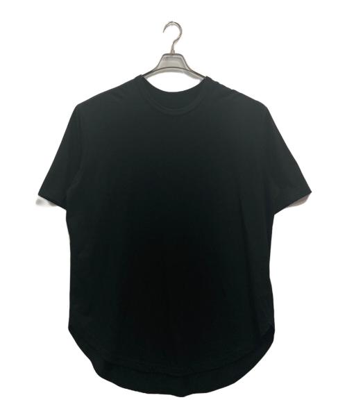 GROUND Y（グラウンドワイ）GROUND Y (グラウンドワイ) COTTON JERSEY ROUND HEM JUMBO SHORT SLEEVED T ブラック サイズ:3の古着・服飾アイテム