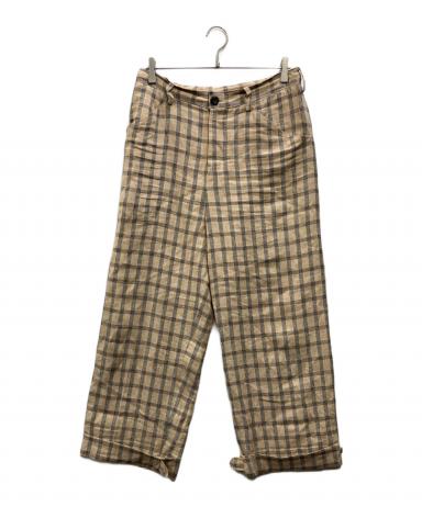 SUNSEA　TRANSFER FLANNEL CHECK PANTS　タグ付き 中古・古着通販】SUNSEA (サンシー) GENTLE BREEZE CHECK WIDE PANTS