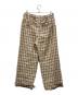 SUNSEA (サンシー) GENTLE BREEZE CHECK WIDE PANTS ベージュ サイズ:S：8000円
