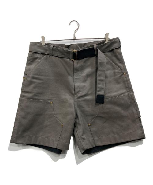 sacai（サカイ）sacai (サカイ) CarHartt (カーハート) ダブルニーダックショーツ グレー サイズ:4の古着・服飾アイテム