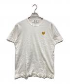 PLAY COMME des GARCONSプレイコムデギャルソン）の古着「ハートワッペンTシャツ」｜ホワイト