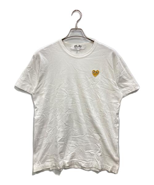 PLAY COMME des GARCONS（プレイコムデギャルソン）PLAY COMME des GARCONS (プレイコムデギャルソン) ハートワッペンTシャツ ホワイト サイズ:XLの古着・服飾アイテム